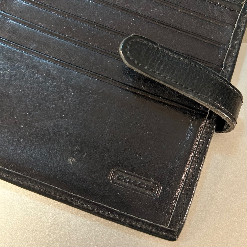 Vintage Men's Black Coach Wallet Credit Card Holder
